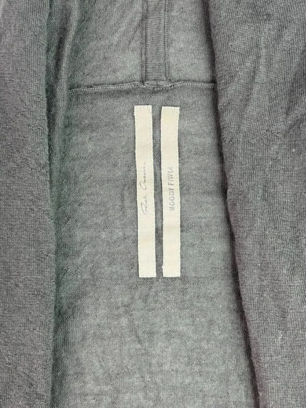 Rick Owens 'Moody FW14'  Mens M Dark Dust Cashmere Hooded Cardigan Italy